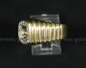 10K Yellow Gold Square Design Ring With Diamonds, 9.0 Grams