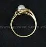 10K Yellow Gold Pearl &#x26; Diamond Ring, 2.0 Grams