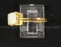 21K Yellow Gold Ring With Opal, 3.2 Grams
