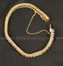 14K Yellow Gold Sapphire &#x26; Diamond Tennis Bracelet, 19.9 Grams