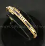 14K Yellow Gold Sapphire &#x26; Diamond Tennis Bracelet, 19.9 Grams