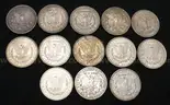 13 Silver U.S. Morgan Dollar Coins