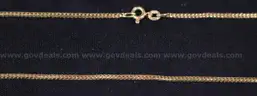 14K Yellow Gold Square Fox-Tail Necklace, 8.4 Grams