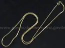 14K Yellow Gold Square Fox-Tail Necklace, 8.4 Grams