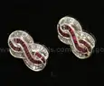 14K White Gold Diamond Earrings, 15.2 Grams