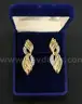 14K Yellow Gold Diamond Drop Earrings, 24.9 Grams