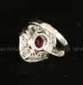 Platinum 2.15 Carat Ruby &#x26; Diamond Ring, 12.8 Grams
