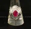 Platinum 2.15 Carat Ruby &#x26; Diamond Ring, 12.8 Grams