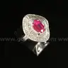 Platinum 2.15 Carat Ruby &#x26; Diamond Ring, 12.8 Grams