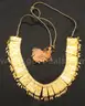 18K Yellow Gold Drop Down Choker Wedding Design Jewelry Set, 46.8 TGW
