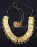 18K Yellow Gold Drop Down Choker Wedding Design Jewelry Set, 46.8 TGW