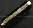 8K Yellow Gold Three Strand Cuban Bracelet, 46.6 Grams