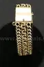 8K Yellow Gold Three Strand Cuban Bracelet, 46.6 Grams