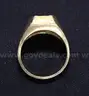 18K Yellow Gold Ring With 24K Gold Bar Insert, 12.9 Grams