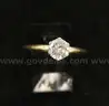 14K Yellow Gold Diamond Solitaire Engagement Ring, 2.1 Grams