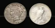 44 Assorted U.S. Silver Peace Dollar Coins