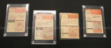 4- 1953 Topps Baseball Cards In Trading Card Holders