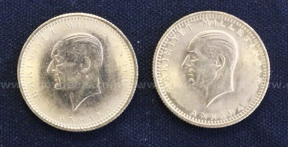 2- 1923 Turkey 100 Kurush 60 Ataturk Gold Coins