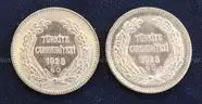 2- 1923 Turkey 100 Kurush 60 Ataturk Gold Coins