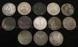 13 Assorted U.S. Silver Morgan Dollar Coins