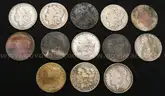 13 Assorted U.S. Silver Morgan Dollar Coins