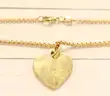 14K Yellow Gold James Avery Rolo Design Necklace With Heart Pendant, 11.6 Grams