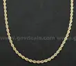 14k Yellow Gold Rope Chain Necklace, 22.6 Grams