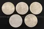 20 Assorted U.S. Silver Morgan Dollars, All Graded Brilliant Uncirculated