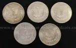 20 Assorted U.S. Silver Morgan Dollars, All Graded Brilliant Uncirculated