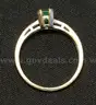14K Yellow Gold Ring With Green Stone &#x26; Diamonds, 3.2 Grams