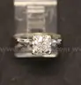 Vintage 14K White Gold Solitaire Design Ring With Diamond, 2.4 Grams
