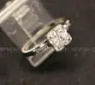 Vintage 14K White Gold Solitaire Design Ring With Diamond, 2.4 Grams