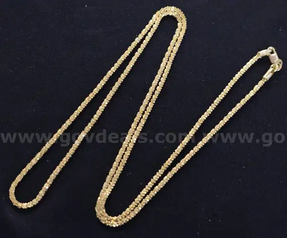 14K Yellow Gold Spiral Design Necklace, 6.4 Grams