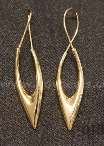14K Yellow Gold Dangle Earrings, 3.8 Grams