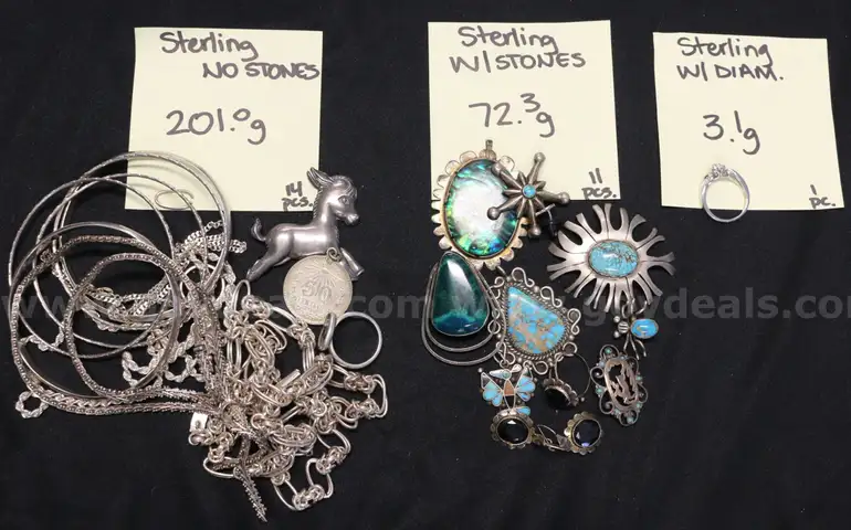 26 Pieces Of Assorted Sterling Silver Scrap Jewelry, 276.4 TGW