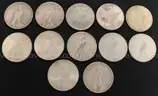 27 Silver U.S. Peace Dollar Coins