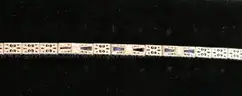 14K White Gold Vintage Sapphire/Diamond Filigree Bracelet, 10.5 Grams