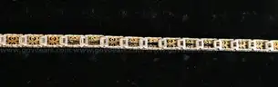 14K White Gold Vintage Sapphire/Diamond Filigree Bracelet, 10.5 Grams