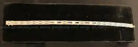 14K White Gold Vintage Sapphire/Diamond Filigree Bracelet, 10.5 Grams