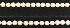 Double Strand Cultured Pearl Necklace With 14K White Gold Clasp