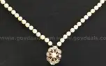Double Strand Cultured Pearl Necklace With 14K White Gold Clasp