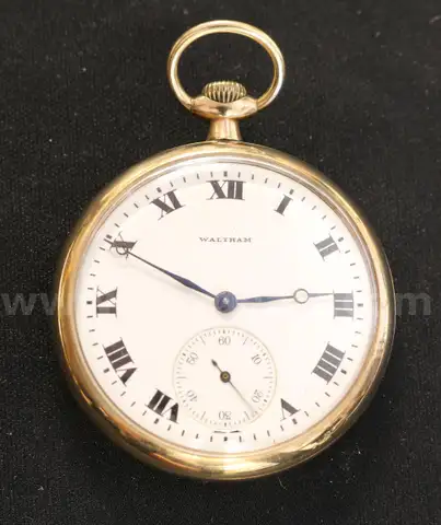 Waltham 17 Jewel Pocket Watch With Gold Plated Case