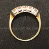 14K Yellow Gold Double Row Diamond Band,  3.7 Grams