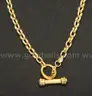 18K Yellow Gold Link Design Necklace With Toggle Clasp, 33.6 Grams