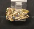 14K Yellow Gold Hollow Nugget Design Ring, 5.7 Grams