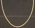 14K Yellow Gold Rope Design Necklace, 21.9 Grams