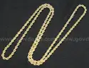 14K Yellow Gold Rope Design Necklace, 21.9 Grams