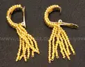 23K Yellow Gold Multi-Strand Necklace &#x26; Dangle Earring Set, 70.1 Grams