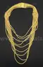 23K Yellow Gold Multi-Strand Necklace &#x26; Dangle Earring Set, 70.1 Grams