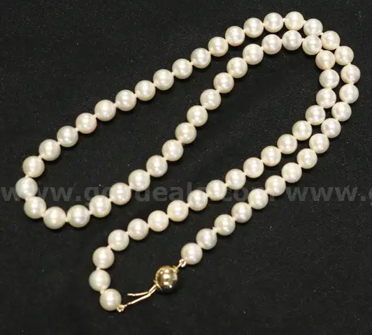 Strand Of Pearls &#x26; Bracelet With 14K Yellow Gold Clasps